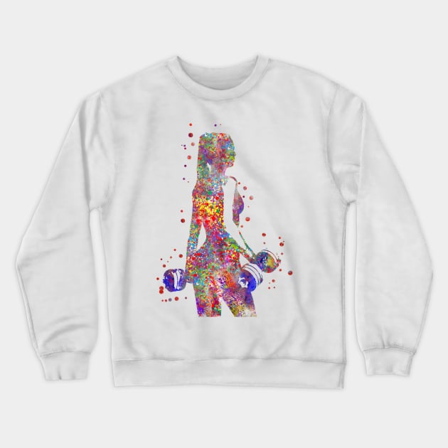 Weight training Crewneck Sweatshirt by RosaliArt